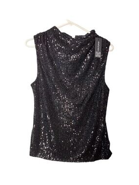 Cable & Gauge Black Sequin Sleeveless Cami